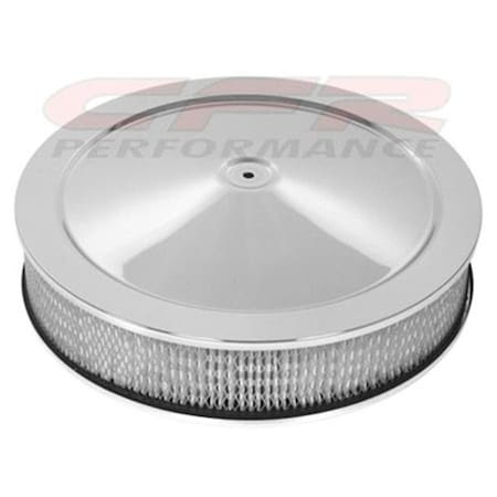 Cfr Performance CFR HZ-5195BOX-C 14 in. GM Chrome Steel Air Cleaner Set - Off-Set Base HZ-5195BOX-C